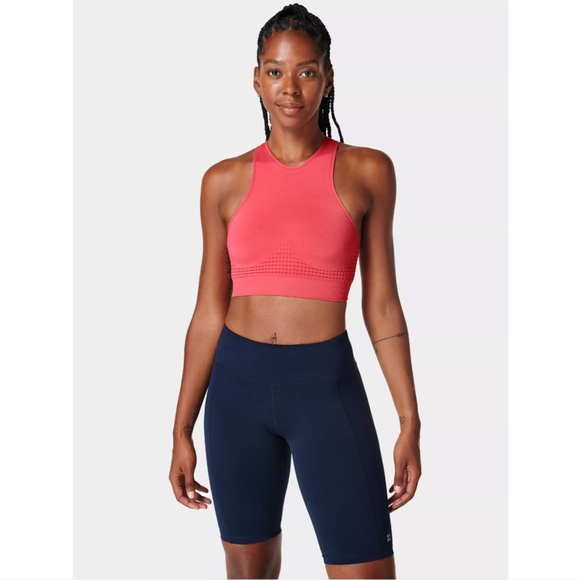 NWT $44 Sweaty‎ Betty [ Small ] Stamina High Neck Sports Bra in Odyssey Pink - Picture 11 of 12